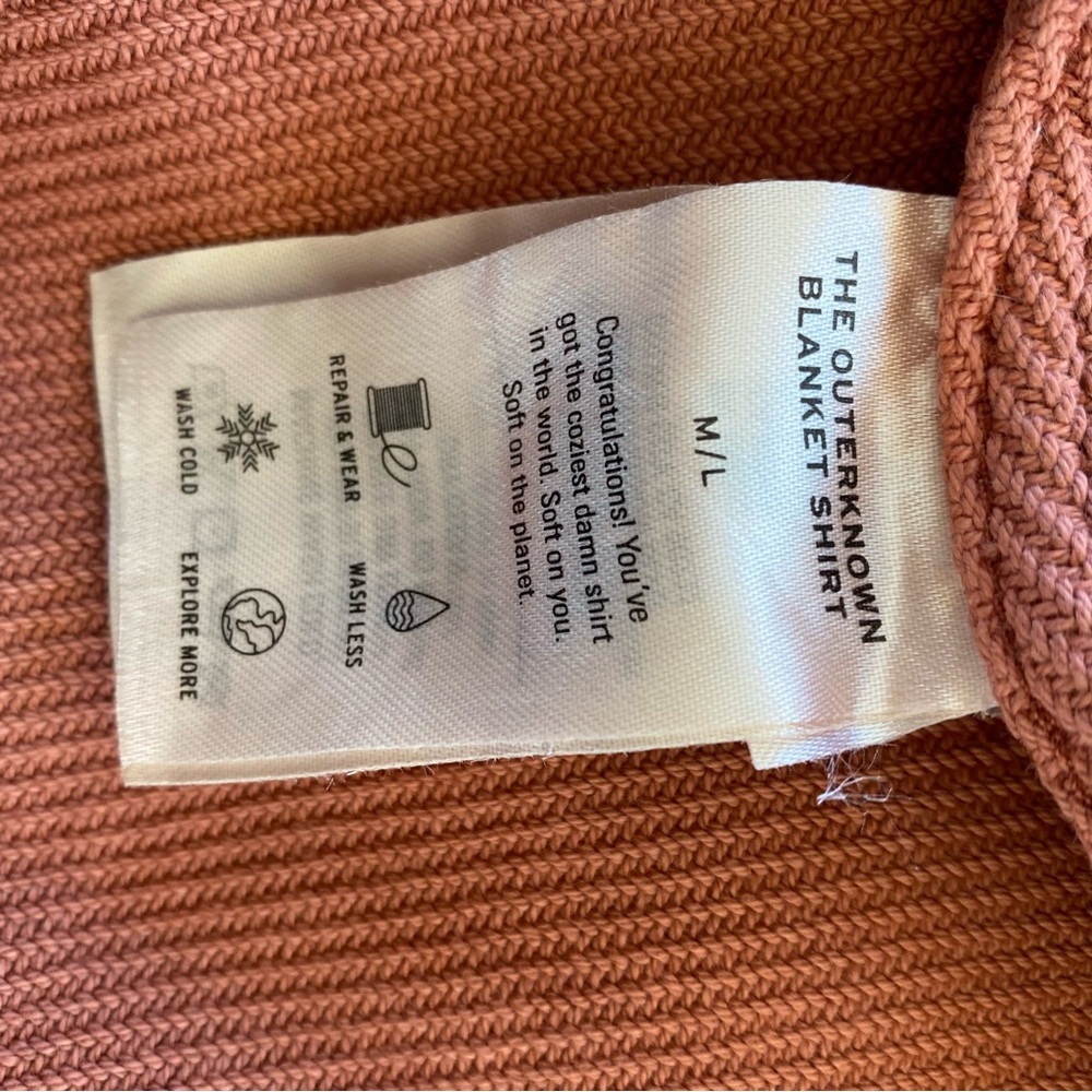 Outerknown Blanket Shirt Peach Button Down Shirt - Picture 7 of 12